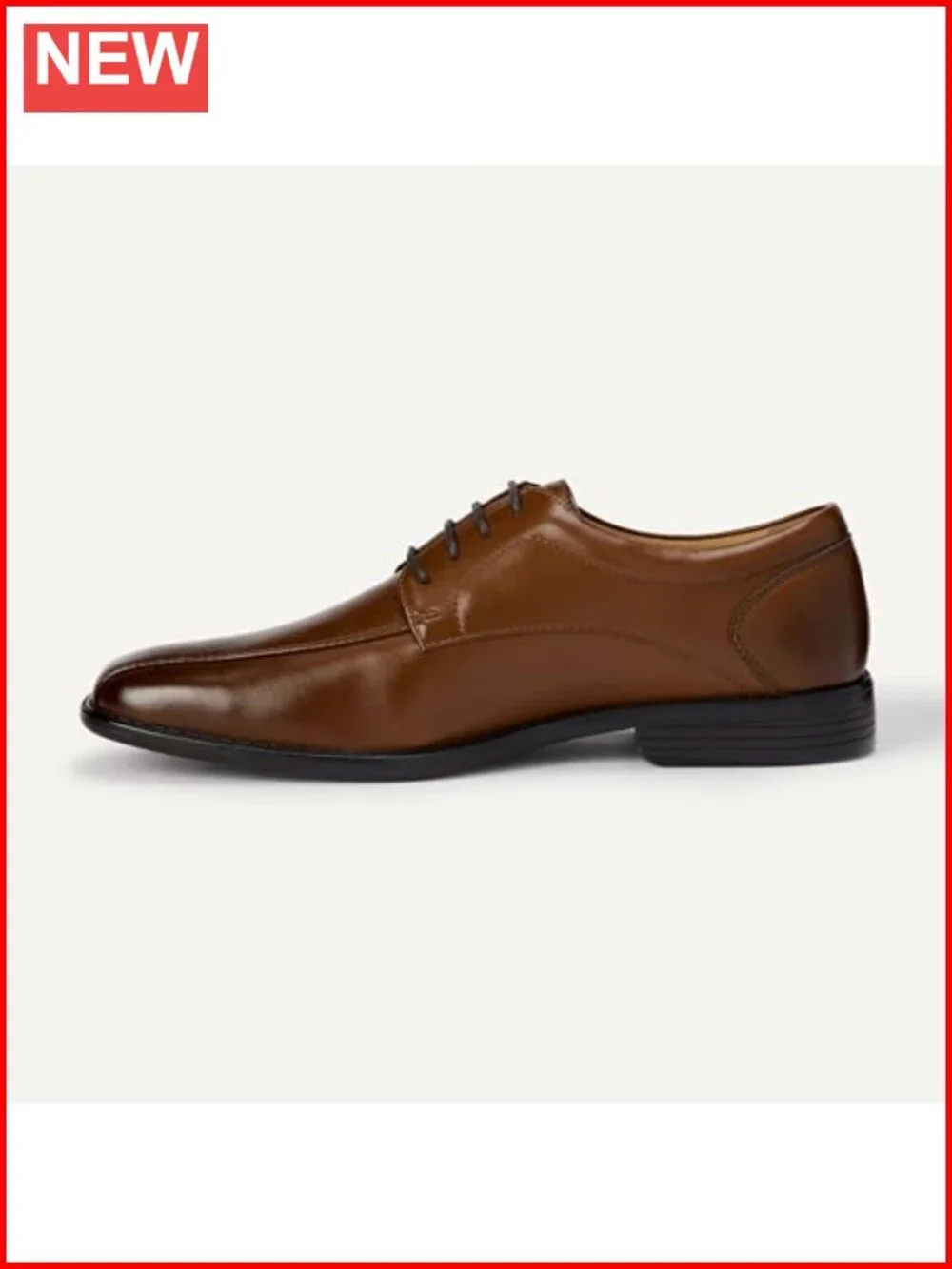 Men's Twin Seam Square Toe Derby Dress Shoes Faux Leather